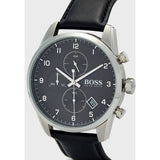 Hugo Boss Skymaster Black Dial Black Leather Strap Watch for Men - 1513782 Buy Now By Hugo Boss