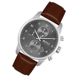 Hugo Boss Skymaster Grey Dial Brown Leather Strap Watch for Men - 1513787 Buy Now By Hugo Boss