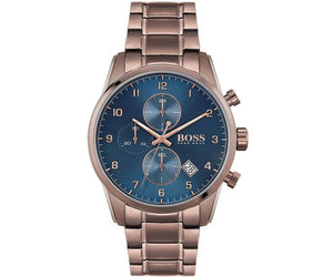 Hugo Boss Skymaster Blue Dial Brown Steel Strap Watch for Men - 1513788 Buy Now By Hugo Boss