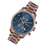 Hugo Boss Skymaster Blue Dial Brown Steel Strap Watch for Men - 1513788 Buy Now By Hugo Boss