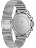 Hugo Boss Associate Black Dial Silver Mesh Bracelet Watch for Men - 1513805 Buy Now By Hugo Boss