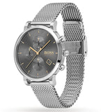 Hugo Boss Integrity Grey Dial Silver Mesh Bracelet Watch for Men - 1513807 Buy Now By Hugo Boss