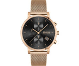 Hugo Boss Integrity Black Dial Gold Mesh Bracelet Watch for Men - 1513808 Buy Now By Hugo Boss