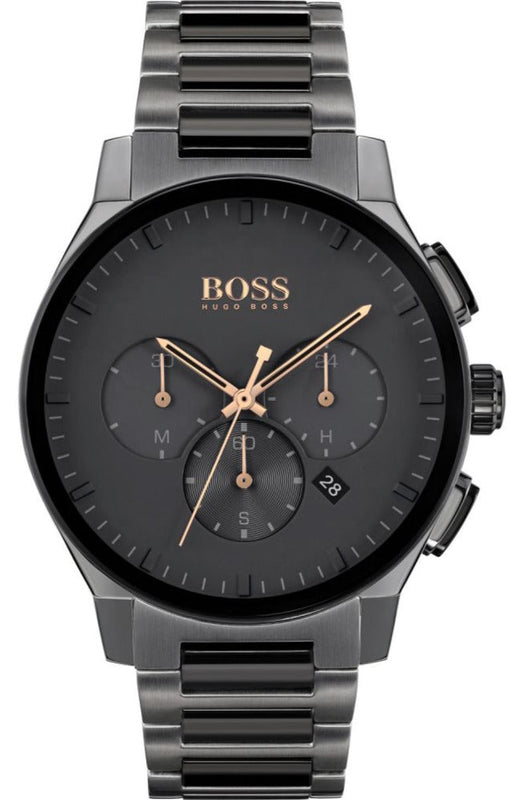 Hugo Boss Peak Black Dial Black Steel Strap Watch for Men - 1513814 Buy Now By Hugo Boss