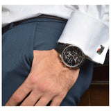 Hugo Boss Champion Black Dial Black Leather Strap Watch for Men - 1513816 Buy Now By Hugo Boss