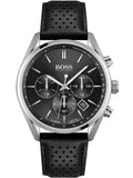 Hugo Boss Champion Black Dial Black Leather Strap Watch for Men - 1513816 Buy Now By Hugo Boss