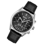Hugo Boss Champion Black Dial Black Leather Strap Watch for Men - 1513816 Buy Now By Hugo Boss