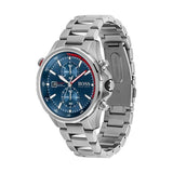 Hugo Boss Globetrotter Blue Dial Silver Steel Strap Watch for Men - 1513823 Buy Now By Hugo Boss