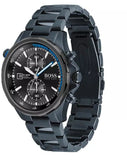 Hugo Boss Globetrotter Black Dial Black Steel Strap Watch for Men - 1513824 Buy Now By Hugo Boss