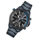Hugo Boss Globetrotter Black Dial Black Steel Strap Watch for Men - 1513824 Buy Now By Hugo Boss