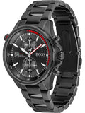 Hugo Boss Globetrotter Black Dial Black Steel Strap Watch for Men - 1513825 Buy Now By Hugo Boss
