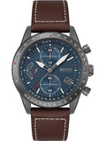 Hugo Boss Pilot Edition Blue Dial Brown Leather Strap Watch for Men - 1513852 Buy Now By Hugo Boss