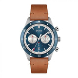 Hugo Boss Santiago Blue Dial Brown Leather Strap Watch for Men - 1513860 Buy Now By Hugo Boss