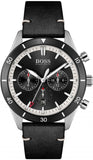 Hugo Boss Chronograph Black Dial Black Leather Strap Watch for Men - 1513864 Buy Now By Hugo Boss