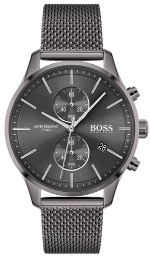 Hugo Boss Associate Grey Dial Grey Mesh Bracelet Watch for Men - 1513870 Buy Now By Hugo Boss