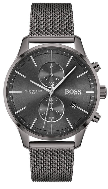 Hugo Boss Associate Grey Dial Grey Mesh Bracelet Watch for Men - 1513870 Buy Now By Hugo Boss