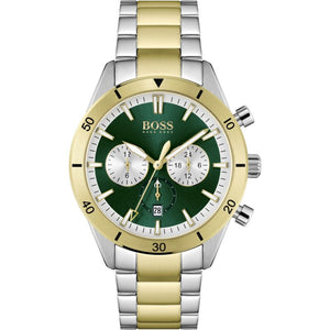 Hugo Boss Santiago Green Dial Two Tone Steel Strap Watch for Men - 1513872 Buy Now By Hugo Boss