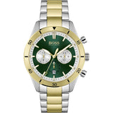 Hugo Boss Santiago Green Dial Two Tone Steel Strap Watch for Men - 1513872 Buy Now By Hugo Boss