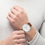 Hugo Boss Champion White Dial Brown Leather Strap Watch for Men - 1513879 Buy Now By Hugo Boss