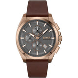 Hugo Boss Grandmaster Grey Dial Brown Leather Strap Watch for Men - 1513882 Buy Now By Hugo Boss