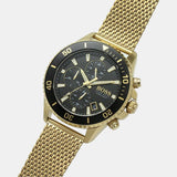 Hugo Boss Admiral Chronograph Black Dial Gold Mesh Bracelet Watch for Men - 1513906 Buy Now By Hugo Boss