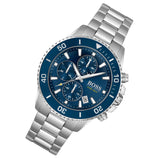 Hugo Boss Admiral Blue Dial Silver Steel Strap Watch for Men - 1513907 Buy Now By Hugo Boss