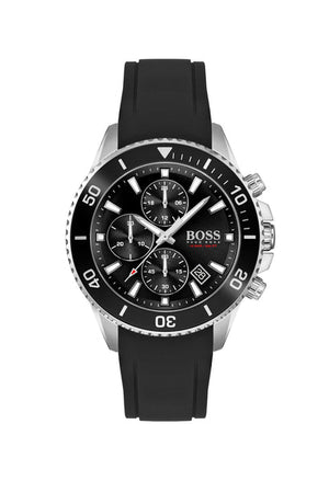 Hugo Boss Admiral Black Dial Black Silicone Strap Watch for Men - 1513912 Buy Now By Hugo Boss