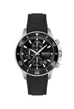 Hugo Boss Admiral Black Dial Black Silicone Strap Watch for Men - 1513912 Buy Now By Hugo Boss