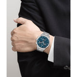 Hugo Boss Dapper Chronograph Blue Dial Silver Steel Strap Watch For Men - 1513927 Buy Now By Hugo Boss