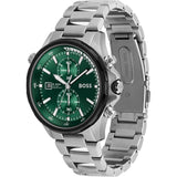 Hugo Boss Globetrotter Green Dial Silver Steel Strap Watch for Men - 1513930 Buy Now By Hugo Boss