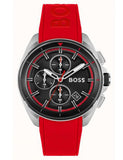 Hugo Boss Volane Black Dial Red Rubber Strap Watch for Men - 1513959 Buy Now By Hugo Boss