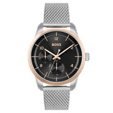 Hugo Boss Sophio Black Dial Silver Mesh Bracelet Watch for Men -1513961 Buy Now By Hugo Boss