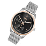 Hugo Boss Sophio Black Dial Silver Mesh Bracelet Watch for Men -1513961 Buy Now By Hugo Boss