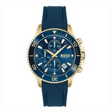 Hugo Boss Admiral Blue Dial Blue Rubber SIlicon Strap Watch for Men - 1513965 Buy Now By Hugo Boss