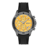 Hugo Boss Admiral Yellow Dial Black Rubber Silicone Strap Watch for Men - 1513968 Buy Now By Hugo Boss