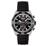 Hugo Boss Globetrotter Grey Dial Black Silicone Strap Watch for Men - 1513931 Buy Now By Hugo Boss