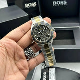 Hugo Boss Energy Chronograph Grey Dial Two Tone Steel Strap Watch For Men - 1513974 Buy Now By Hugo Boss