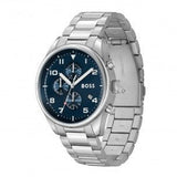 Hugo Boss View Chronograph Blue Dial Silver Steel Strap Watch For Men - 1513989 Buy Now By Hugo Boss