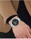 Hugo Boss View Chronograph Black Dial Silver Steel Strap Watch For Men - 1514008 Buy Now By Hugo Boss
