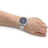 Hugo Boss Troper Chronograph Blue Dial Silver Steel Strap Watch For Men - 1514069 Buy Now By Hugo Boss