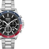 Hugo Boss Troper Chronograph Black Dial Silver Steel Strap Watch For Men - 1514108 Buy Now By Hugo Boss