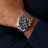 Hugo Boss Troper Chronograph Black Dial Silver Steel Strap Watch For Men - 1514108 Buy Now By Hugo Boss