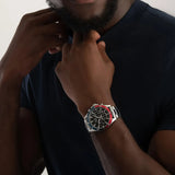 Hugo Boss Troper Chronograph Black Dial Silver Steel Strap Watch For Men - 1514108 Buy Now By Hugo Boss