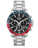 Hugo Boss Troper Chronograph Black Dial Silver Steel Strap Watch For Men - 1514108 Buy Now By Hugo Boss