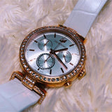 Swarovski Era Journey Silver Dial White Leather Strap Watch for Women - 5295369 Buy Now By Swarovski