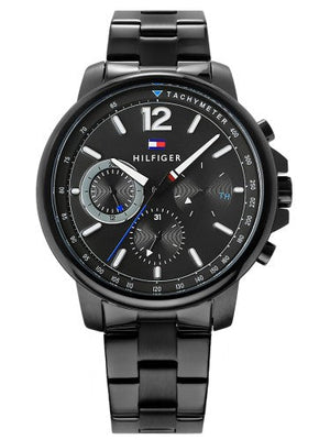 Tommy Hilfiger London Chronograph Black Dial Black Steel Strap Watch for Men - 1791529 Buy Now By Tommy Hilfiger