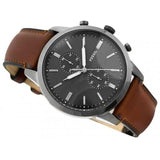 Fossil Townsman Chronograph Gray Dial Brown Leather Strap Watch for Men - FS5522 Buy Now By Fossil
