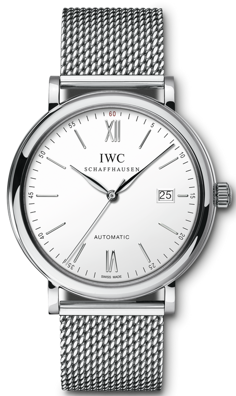 IWC Portofino Automatic White Dial Silver Mesh Bracelet Watch for Men - IW356505 Buy Now By IWC
