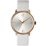 Calvin Klein Accent White Dial White Leather Strap Watch for Men - K2Y2X6KW Buy Now By Calvin Klein