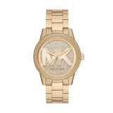 Michael Kors Ritz Pave Crystals Gold Dial Gold Steel Strap Watch for Women - MK6862 Buy Now By Michael Kors